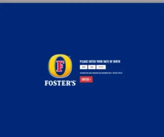 Fostersbeer.com(Foster's Beer) Screenshot