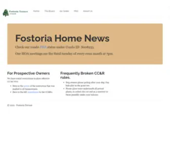 Fostoriaterrace.com(Fostoria Home) Screenshot