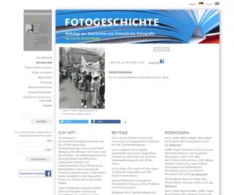 Fotogeschichte.info(Zeitschrift Fotogeschichte) Screenshot