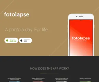 Fotolapse.org(Timelapse your life) Screenshot
