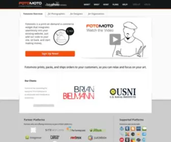 Fotomoto.com(Sell Images and Print Products on Your Own Website) Screenshot