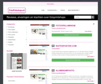 Fotoprintshops.nl(Ervaringen en klachten over fotoprintshops) Screenshot