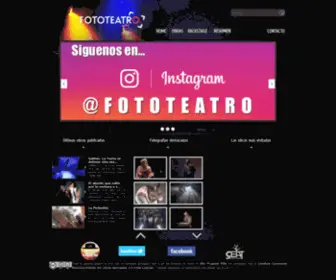 Fototeatro.cl(Memoria Fotografica Teatral Online de Chile) Screenshot