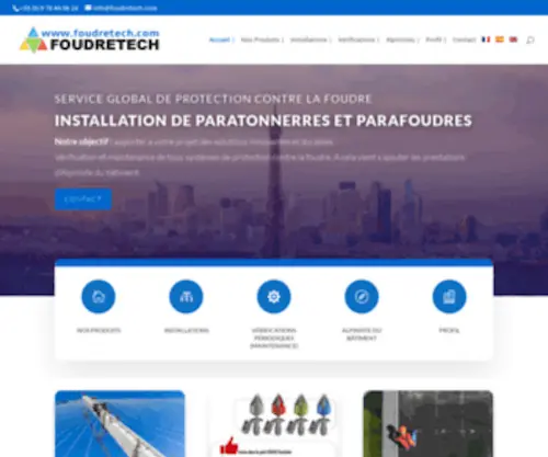 Foudretech.com(Protection contre la foudre) Screenshot
