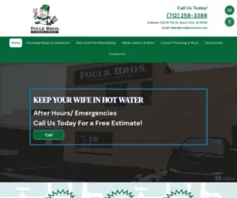 Foulkbrothers.com(Plumbing Professionals) Screenshot