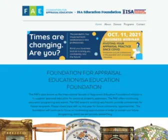 Foundationforappraisaleducation.org(The Foundation for Appraisal Education's mission) Screenshot