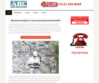 Foundationrepairhoustontexas.net(ABC Foundation Company) Screenshot