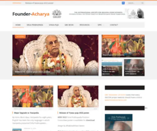 Founderacharya.com(The website of the ISKCON Srila Prabhupada Position Committee) Screenshot
