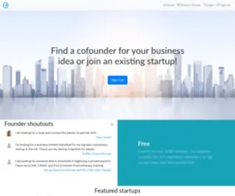 Foundergiant.com(Find Cofounders and Business Partners or join a Startup) Screenshot