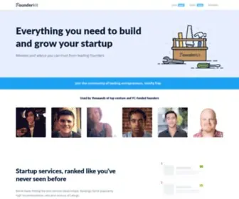 Founderkit.com(Tools and Advice from Leading Founders) Screenshot