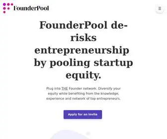 Founderpool.co(De-risking founders) Screenshot