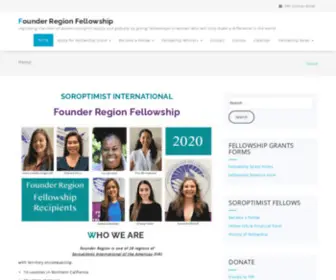 Founderregionfellowship.org(Improving the lives of women and girls locally and globally by giving fellowships to women who will truly make a difference in the world) Screenshot