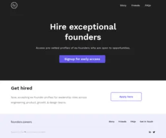 Founders.careers(Get access to pre) Screenshot