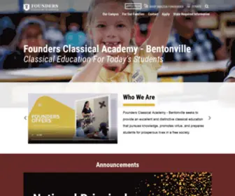 Foundersbentonville.com(Founders Classical Academy) Screenshot