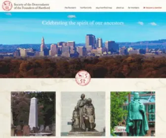 Foundersofhartford.org(The Society of the Descendants of the Hartford Founders) Screenshot