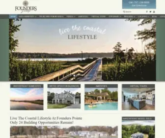 Founderspointe.com(New Home Community With Waterfront Lots near Smithfield) Screenshot