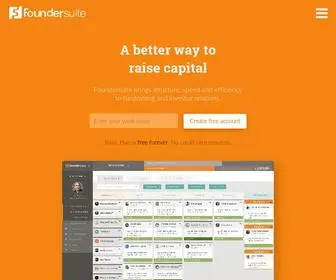 Foundersuite.com(Software for raising venture capital and managing investor relations) Screenshot