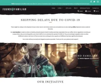 Foundfamiliar.com(Found Familiar Coffee) Screenshot