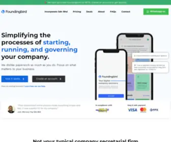 Foundingbird.com(Start & manage your Sdn Bhd online) Screenshot