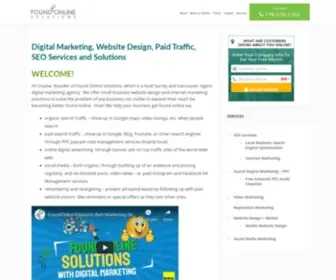 Foundonlinesolutions.com(Get new customers with local seo and online marketing services for local small business) Screenshot