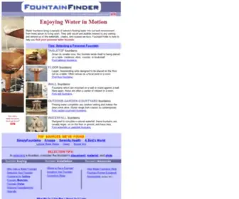 Fountainfinder.com(Extensive listing of decorative water fountains) Screenshot