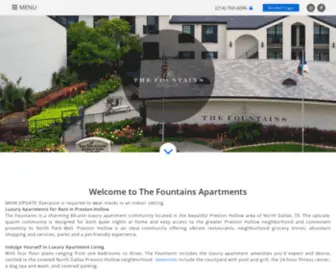 Fountainsapt.com(Preston Hollow Apartments for Rent in Dallas near SMU) Screenshot