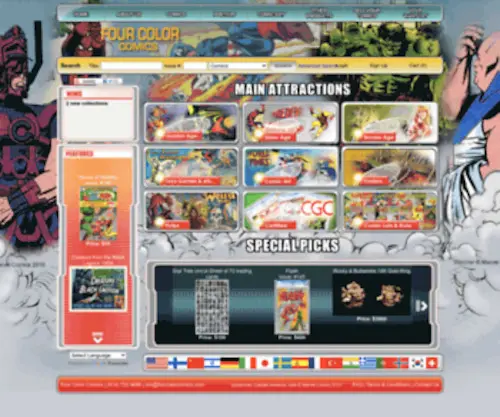 Fourcolorcomics.com(Four Color Comics) Screenshot