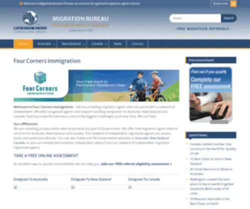 Fourcorners.net(Four Corners Immigration) Screenshot