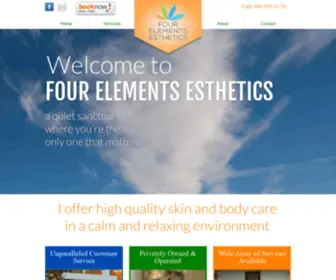 Fourelementsesthetics.com(Our beauty studio) Screenshot