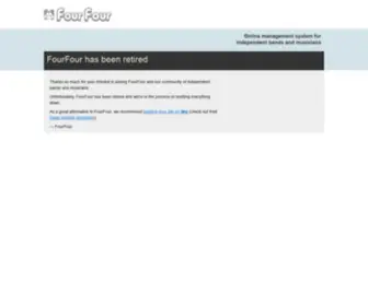 FourFour.com(Build a Free Band Website on the Most Advanced All) Screenshot