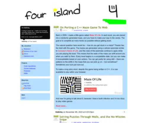 Fourisland.com(Four Island) Screenshot