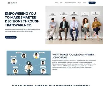 Fourlead.com(A smarter job portal with behavioural assessment) Screenshot