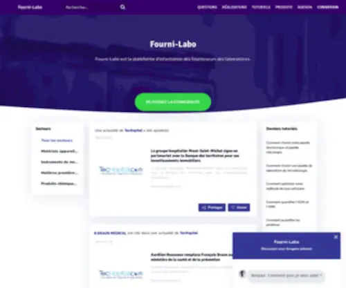 Fourni-Labo.com(Plateforme technique des fournisseurs de laboratoires) Screenshot