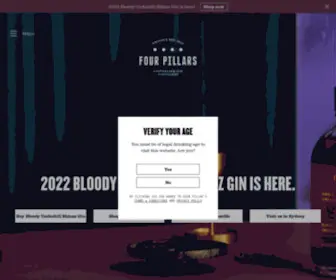 Fourpillarsgin.com(Four Pillars Gin) Screenshot