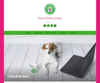 Fourprettypaws.com(Four Pretty Paws Mobile Pet Spa) Screenshot