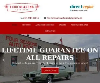 Fourseasonsautobody.com(Collision Repairs Winnipeg) Screenshot