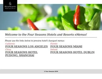 Fourseasonsemenus.com(Four Seasons Hotels & Resorts) Screenshot