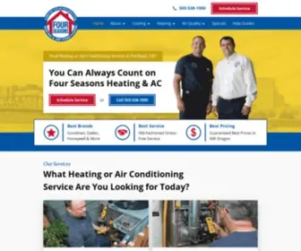 Fourseasonsheatair.com(Taking COVID Precautions for Service Visits) Screenshot