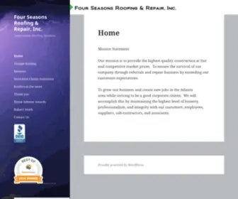 Fourseasonsroofingga.com(Dependable Roofing Systems) Screenshot