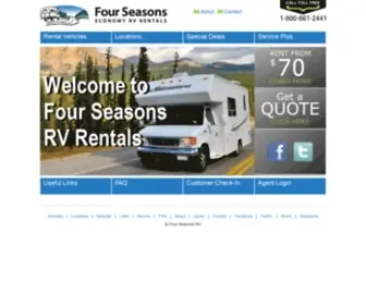 Fourseasonsrvrentals.ca(Four Seasons RV Rentals By Fraserway) Screenshot