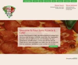 Foursonspizzeria.com(Four Sons Pizzeria & Cafe) Screenshot
