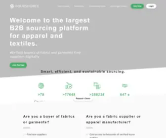 Foursource.cn(The largest B2B sourcing platformfor apparel and textiles) Screenshot