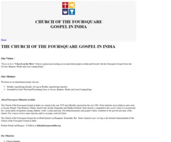 Foursquareindia.org(Church of The Foursquare Gospel in India) Screenshot