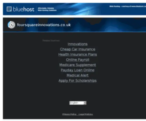 Foursquareinnovations.co.uk(Web hosting provider) Screenshot