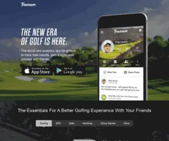 Foursum.com(Foursum Golf App for iOS and Android Devices) Screenshot