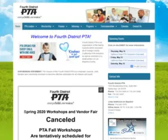 Fourthdistrictpta.org(Fourth District PTA) Screenshot