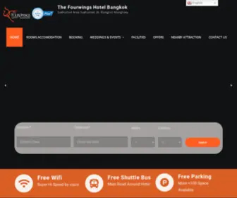 Fourwingshotel.com(The Fourwings Hotel Bangkok) Screenshot