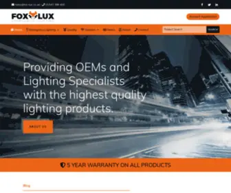 Fox-Lux.co.uk(Emergency Lighting Specialists) Screenshot