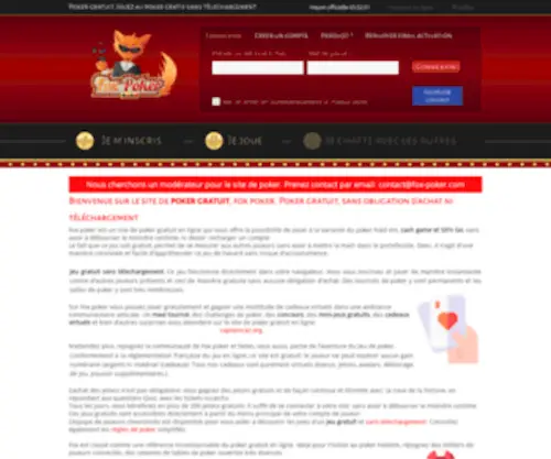 Fox-Poker.com(Jeu Cashgame et Sit & Go (SnG)) Screenshot