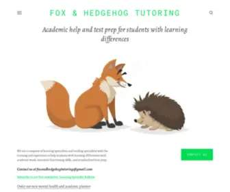 Foxandhedgehogtutoring.com(FOX & HEDGEHOG TUTORING) Screenshot